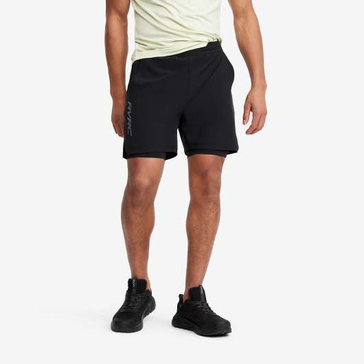 2-in-1 Shorts - Herr - Black, Storlek:XL - Byxor > Shorts