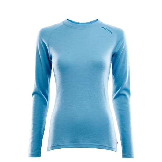 Aclima WarmWool Crewneck Shirt Woman Azure Blue