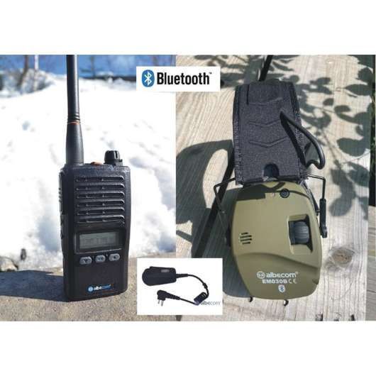 Albecom Radiopaket X5-155 MHz Svart Blåtand + Hörselskydd