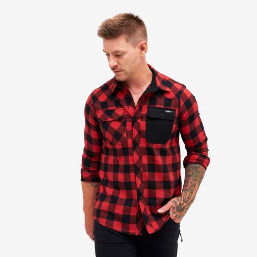 Campfire Shirt - Herr - Black/Dark Red, Storlek:XL - Herr > Tröjor > Skjortor & Långärmade Tröjor