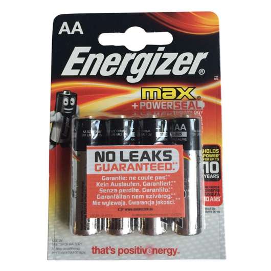 Energizer Batteri AA Alkaliska 1,5V 4 Pack