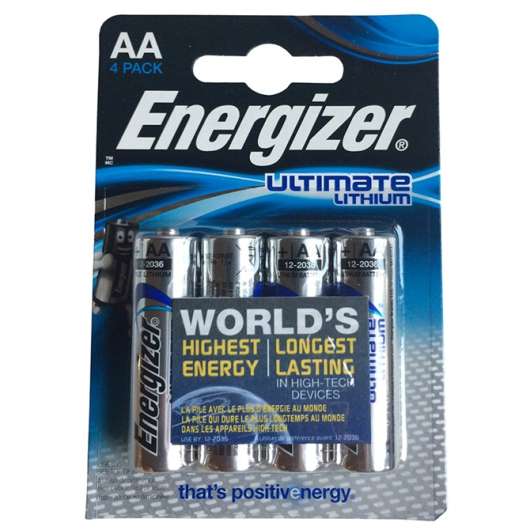 Energizer Batteri AA Lithium 1,5V 4 Pack