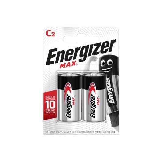 Energizer Batteri C Alkaliska 1,5V 2 Pack