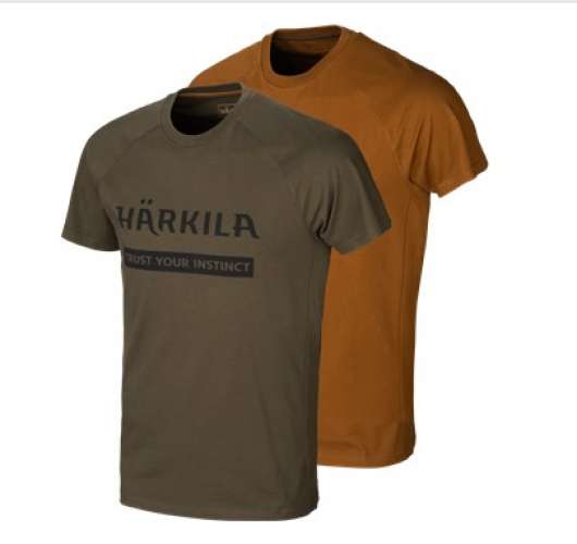 HÃ¤rkila T-Shirt Logo 2-pack Willow Green/Rustique Clay