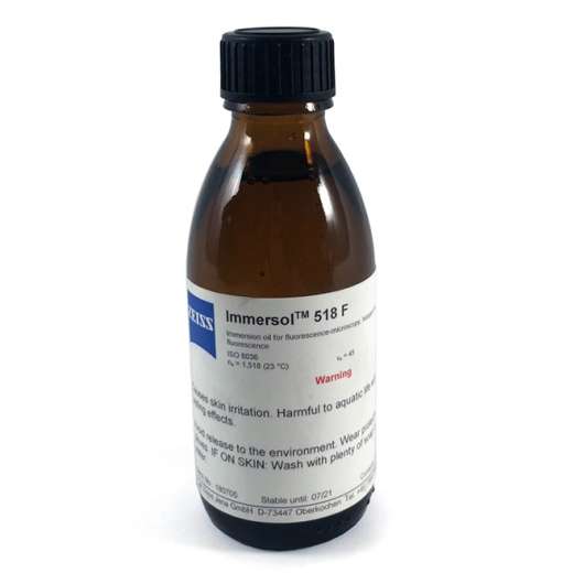 Immersionsolja Immersol 518 F, Flaska 100 ml, Från Zeiss