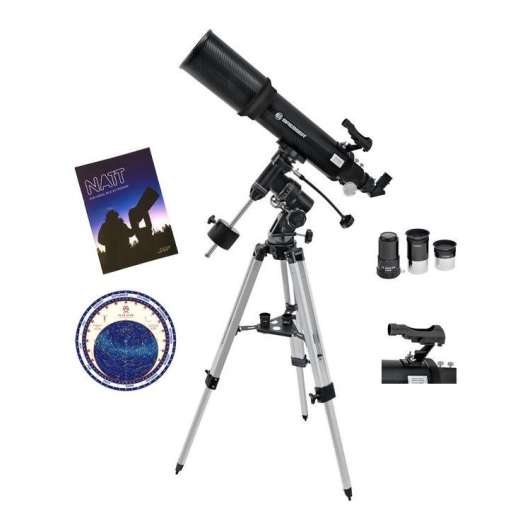 Komplettpaket AR-102/600 EQ refraktorteleskop med mycket tillbehör
