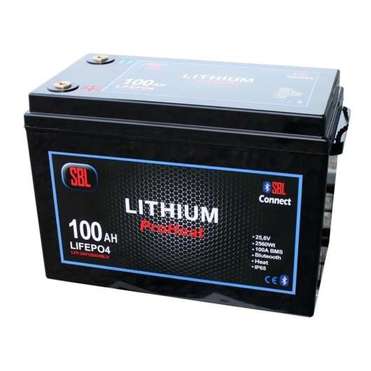 Lithium Batteri 24V 100 Ah Bluetooth Heat