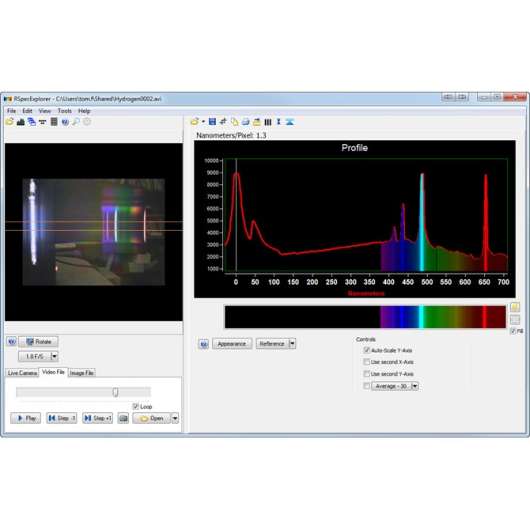 Rspec program för spektroskopi - för klassrum / föreläsning