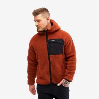 Sherpa Hoodie - Herr - Rusty Orange, Storlek:L - Kläder > Alla Tröjor