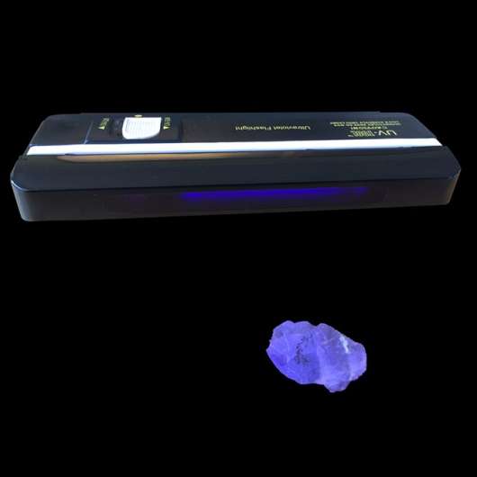 UV-lampa, kortvågigt ljus för mineraler